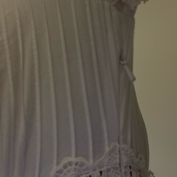 NWT Zimmermann Size 0 Ivory Cotton Lace Dress with Tie Waist - Picture 16 of 16